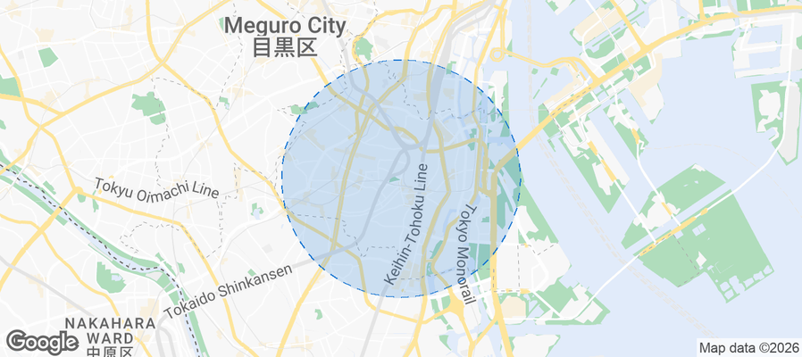 Shinagawa-ku Airbnb map